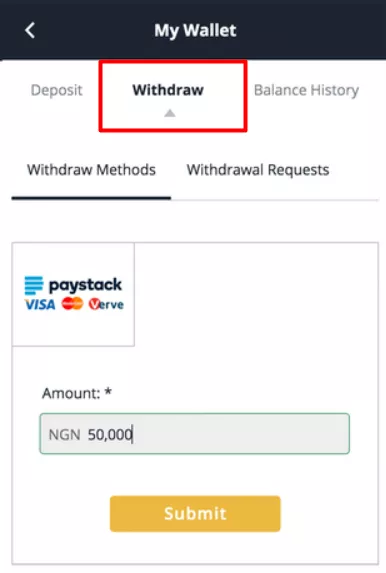 How to withdraw from BetFarm